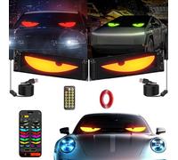 Lysliv Devil Eyes Light for Trucks, Devil Eyes Car Lights, Colorful Led Lights Soft Screen for Car Windows, Flexible LED Screen, DIY Dynamic LED Smart Colorful Eye Lamp (2, 4 * 13.7in)