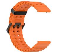 LYSMVIVI Marine Sport Watch Band 18mm With Quick Release, Waterproof Breathable Silicone 18mm Smart Watch Strap for Men Women (Orange)