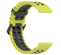 LYSMVIVI Marine Sport Watch Band 23mm With Quick Release, Waterproof Breathable Silicone 23mm Smart Watch Strap for Men Women (Lemon/Grey)