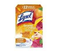 Lysol Click Gel Automatic Toilet Bowl Cleaner, Gel Toilet Bowl Cleaner, For Cleaning and Refreshing, Mango & Hibiscus, 6 Count (Pack of 1)