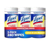 Lysol Disinfecting Wipes Value Pack, Lemon and Lime Blossom, 240 Count