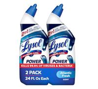 Lysol Power Toilet Bowl Cleaner, 48oz (2X24oz), 10X Cleaning Power