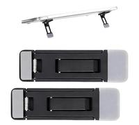 LYSPBAO 2 Pcs Portable Keyboard Riser, Three Tilt Angle Adjustable Foldable Invisible Laptop Riser, Ergonomic Computer Keyboard Lift with Anti-Slip Pads Office Accessories (Black)