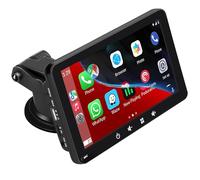 Lyssiefeel Portable Car Stereo,for Wireless Apple Carplay & Android Auto,7 Inch 1080P HD Touch Screen Radio with BT 5.0, Mirror Link Support Truck RV Dash Mount