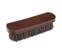 LYSSRA 100% Horsehair Brush Professional Premium Horsehair Shoe Brush Dauber Applicators for Leather Shoes Boots Coats Purses Soft Horsehair with Curved Wood Handle for Grip Leather Shine Polish
