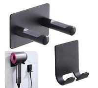 Lystin Dyson Hair Dryer Bracket Wall Mount Holder Aluminum Alloy with Plug Bracket for Dyson