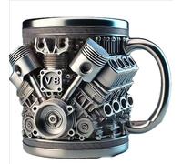 LYSYYOZ V8 Engines Stainless Steel Cup,Personalized Stainless Steel Coffee Mug,V8 & V6 Engine Design,Engines Stainless Steel Cup V8,Perfect Stainless Perfect For Car Enthusiasts,V8