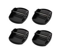 Lyte 18Cm X 14Cm Set Of 4 Black Heavy Duty Caravan Corner Steady Feet Jack Pads