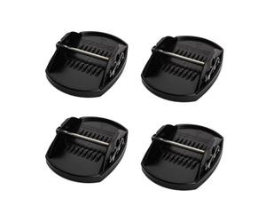 Lyte 18Cm X 14Cm Set Of 4 Black Heavy Duty Caravan Corner Steady Feet Jack Pads