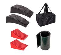 Lyte 32Cm X 6Cm Set Of 2 Red & Black Plastic Heavy Duty Rv Campervan Leveller With Carry Case