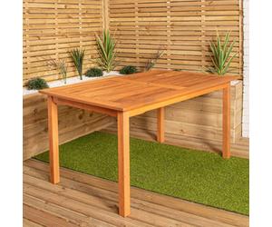 Lyte Grasmere Outdoor 6 Person Rectangular Wooden Garden Patio Table