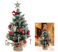 LYtech Tabletop Christmas Tree 60cm Mini Prelit Xmas Trees with LED Light Small Artificial DIY Christmas Trees with Star Treetop ＆ Hanging Ornaments Gift for Christmas Home Kitchen Dining Table Decor