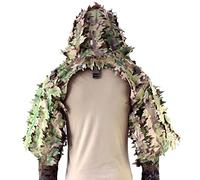 LytHarvest 3D Leafy Sniper Ghillie Suit Foundation for War Game, Hunting, Airsoft, Lightweight Sniper Ghillie Viper Hood with 3D Laser Cut Leaves, Tactical Ghillie Base