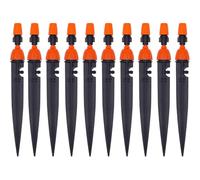 LYTIVAGEN 10 Pcs Water Irrigation Drippers, 8 Holes Adjustable Drip Emitters 360 Degree Water Flow Stake Emitter Irrigation Dripper Sprinkler for 4/7 mm Garden Hose Watering System