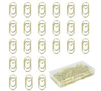 LYTIVAGEN 150 Pcs Gold Paper Clips, Heart Shaped Paperclips Metal Heart Paper Clip Golden Small Bookmark Clip with Plastic Box for Books Photos Posters Notes School Office Supplies