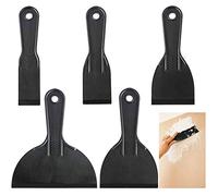 LYTIVAGEN 5 PCS Plastic Putty Knife Flexible Paint Scrapers Tool Painters Putty for Spackling, Patching, Decals, Wallpaper, Baking, Wall, Car Putty and Painting (1.5/2/3/4 / 6 Inch)