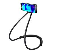 LYTIVAGEN Cell Phone Holder Hanging on the Neck, 360° Rotation Flexible Mobile Phone Neck Holder, Hanging on Neck Cell Phone Mount Holder for Smartphone, Mini-Tablet (Black)