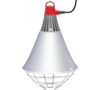 LytLStrox Silver Poultry Heat Lamp Holder - Adjustable 2-Mode Switch, 250W Max, 2M Wire, and Suspension Chain - Ideal for Brooding Chicks, Ducklings, Puppies, and Reptiles - Terrarium Heat Lamps