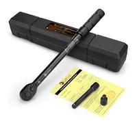 Lytool 1/2" Drive Torque Wrench Set, 20-230Nm Car Wheel Torque Wrench with 3/8'' Adapter and 125mm Extension Bar, Dual-Direction Adjustable 72 Tooth for Car Motorcycle Truck, ± 3% Accuracy