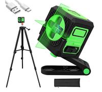 Lytool Laser Level with Tripod 1.2M, 360° Rotatable Green Cross Line Self Levelling Tool, Horizontal & Vertical Lines, Rechargeable IP54 Laser Level Kit with Carry Bag