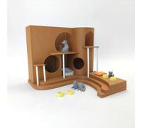 LYTP12205 1/12 Paws & Purrs Interactive Cat Life Playset Miniature Dollhouse Scene 1:12 Scale