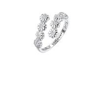 LYTTMAB Birthstone Ring, Daisy Sunflower for Women, S925 Sterling Silver Birthstone Ring, I Think Of You Every Daisy, Sun Ring, Spoon Ring, Ring, Cubic Zirconia, Cubic Zirconia