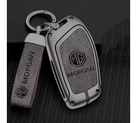 LyTTuu 1 Pcs Car Key Shell for MG3 MG4 EV / MG5 / MG6 MG HS/MG Marvel R/MG ZS,Key Bag Key Box Key Pouch Protective Cover Protector Case Anti-Theft Waterproof Accessories,B-Grey