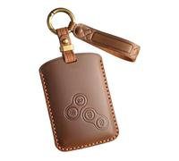LyTTuu 1 Pcs Car Key Shells for Duster Captur Clio Logan Megane 1 2 3 Koleos, Remote Keyring Bag Keychain Holder Key Fob Cover Case Key Case Key Holder Wallet Accessories,Brown-A