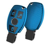 LyTTuu 1 Pcs Car Key Shells for Mercedes Benz W204 W211 2-3 Buttons A B C E Class, Remote Keyring Bag Keychain Holder Key Fob Cover Case Key Case Key Holder Wallet Accessories,Blue