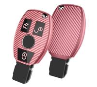 LyTTuu 1 Pcs Car Key Shells for Mercedes Benz W204 W211 2-3 Buttons A B C E Class, Remote Keyring Bag Keychain Holder Key Fob Cover Case Key Case Key Holder Wallet Accessories,Pink
