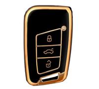 LyTTuu 1 Pcs Car Key Shells for VW Volkswagen Passat B8 Jetta Polo Tiguan T-ROC MK2 Scirocco Skoda Superb Kodiaq, Remote Keyring Bag Keychain Holder Key Fob Cover Case Key Case Key Holder Wallet,D