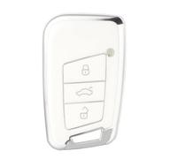 LyTTuu 1 Pcs Car Key Shells for VW Volkswagen Passat B8 Jetta Polo Tiguan T-ROC MK2 Scirocco Skoda Superb Kodiaq, Remote Keyring Bag Keychain Holder Key Fob Cover Case Key Case Key Holder Wallet,A