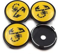 LyTTuu 4 Pcs Car Hub Centre Caps for Abarth 60mm,Wheels Centre Caps Hub Cover Hub Caps Wear Resistant Sunscreen Tyres Rims Accessories