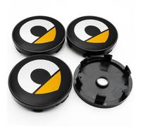 LyTTuu 4 Pcs Car Hub Centre Caps for Smart 451 453 Fortwo Forfour 60mm,Wheels Centre Caps Hub Cover Hub Caps Wear Resistant Sunscreen Tyres Rims Accessories,Yellow-A