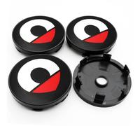 LyTTuu 4 Pcs Car Hub Centre Caps for Smart 451 453 Fortwo Forfour 60mm,Wheels Centre Caps Hub Cover Hub Caps Wear Resistant Sunscreen Tyres Rims Accessories,Red-A