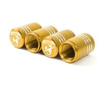 LyTTuu 4Pcs Car Valve Caps for Abarth 124 500 Grande Punto Spider 500C 595C 695C Evo,Valve Stem Tyre Valve Caps Air Caps Wheel Nut Covers Dust Caps Leak-Proof Tires Parts Accessories,Gold