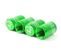 LyTTuu 4Pcs Car Valve Caps for Abarth 124 500 Grande Punto Spider 500C 595C 695C Evo,Valve Stem Tyre Valve Caps Air Caps Wheel Nut Covers Dust Caps Leak-Proof Tires Parts Accessories,Green