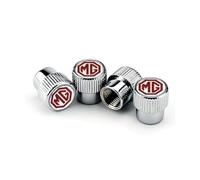LyTTuu 4Pcs Car Valve Caps for MG F/MG TF,Valve Stem Tyre Valve Caps Air Caps Wheel Nut Covers Dust Caps Leak-Proof Tires Parts Accessories,A-Silver