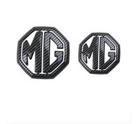 LyTTuu Car Emblems for MG HS I SUV 2018-2024,3D Badge Logo Decorations Sticker Decals Sign Decor Waterproof Durability Anti Scratch Styling Body Fittings,Front+Rear-Carbon fibre