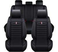 LyTTuu Car Seat Cover Sets for Renault Clio V Life/Zen/Intens/R.S. Line 2019-2025, Full Seat Sets Cover Seat Cushion Covers Breathable Protectors Tailored Interior Accessories,Black-A