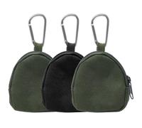 lyualma Pack of 3 Small Purse Oxford Fabric Purse Coin Bag Zip Small Key Bag with Carabiner Key Bag for Easy to Carry