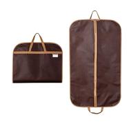 LYUCAYHQ 39" Garment Bags for Travel Foldable Business Waterproof-Hanging Suit Bag, Durable Non-woven Fabrics Portable Dress Bag, Suitable for Men Business Travel(Brown)