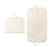 LYUCAYHQ 39" Garment Bags for Travel Foldable Business Waterproof-Hanging Suit Bag, Durable Non-woven Fabrics Portable Dress Bag, Suitable for Men Business Travel(Beige)