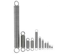 Lyuduo-Extension Springs 0.8mm Spring Steel Dual Hook Tension Spring Hardware Accessories Tension Spring 4-12 Mm 50-100mm， 5PCS， Compression resistant and durable(50mm,6mm)