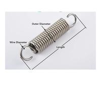 Lyuduo-Extension Springs Wire Diameter 0.8mm 304 Stainless Steel S Hook Tension Cylindroid Helical Pullback Extension Tension Coil Spring, Compression resistant and durable(30mm (5Pcs),10mm)