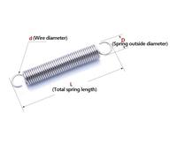 Lyuduo-Extension Springs Wire Diameter 1.2mm Pullback Spring Draught Spring S Hook Tension Spring Stainless Steel Helical Extension Spring， Compression resistant and durable(90mm(2Piece),10mm)