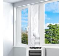 LYUNIT AC Window Seal, 400cm/158Inch Portable Universal Window Seal Kit for Mobile Air Conditioner Unit & Tumble Dryer, Hot Air Stop Air Exchange Guards, Easy to Install-With Zip