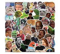 LYunMu 100pcs Funny Meme Vinyl Stickers Pack,DIY Decor for Bumper Wall Laptop,Water Bottles,Computer,Trendy Meme Stickers,Waterproof Vinyl Stickers for Adults,Teens,Boys,Girls,No Repetition