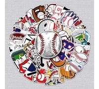 LYunMu 50 Pcs Baseball Stickers for Kids Teens Adults Boys Girls Gift,Stickers Pack for Laptop,Skateboard,Luggage,Car,Bike, Cup,Computer,Water Bottle Decor,Baseball Vinyl Waterproof Sticker Decals