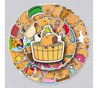 LYunMu 50 Pcs Capybara Stickers for Kids Teens Adults Boys Girls Gift,Stickers Pack for Laptop,Skateboard,Luggage,Car,Bike, Cup,Computer,Water Bottle Decor,Capybara Vinyl Waterproof Sticker Decals